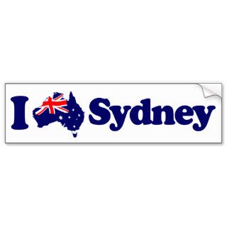 I Love Sydney Australia Bumper Sticker