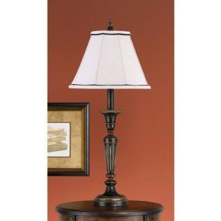 Murray Feiss 9476RW Chandler Library 1 Light Table Lamp Rubbed Wood  