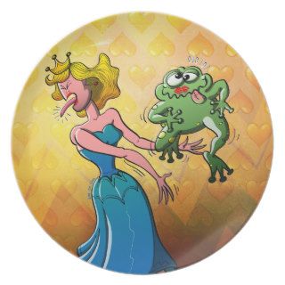 Disgusting Kiss for a Princess Party Plate
