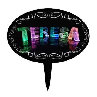 The Name Teresa    Name in Lights (Photograph) Cake Picks