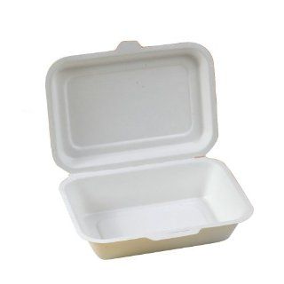 B004 50 pcs e mold food pack M stylish disposable bagasse made Take container eco (japan import) Kitchen & Dining