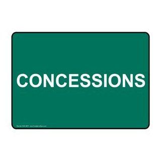 Concessions Sign NHE 9670 WHTonPNGRN Information  Business And Store Signs 