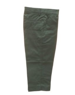 Boys Green Long Twill Pants with Back Pocket Clothing