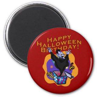 Happy Halloween Birthday Magnets