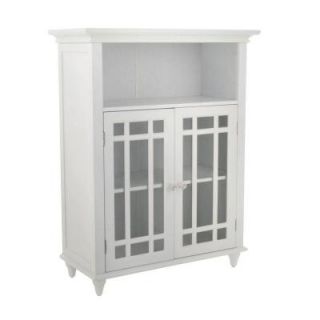 Elegant Home Fashions Albion 26 1/2 in. W Double Door Floor Cabinet in White HD17466