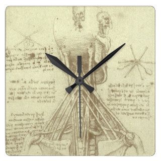 Anatomy Sketch of Spinal Column Leonardo da Vinci Clocks