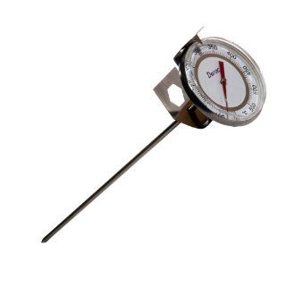 H B Instrument Durac Plus Traceable Bi Metallic Dial Thermometer, Beaker Clip with Built In Adjustment Tool, 50mm Dial, 200mm Probe Length, 50 to 550 Degrees F Science Lab Bi Metal Thermometers