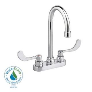 American Standard Monterrey 4 in. 2 Handle High Arc Bathroom Faucet in Chrome with Pop Up Drain Rod 7502.170.002