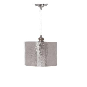 Home Decorators Collection Hammered 12 in. Brushed Nickel Pendant 1235505220