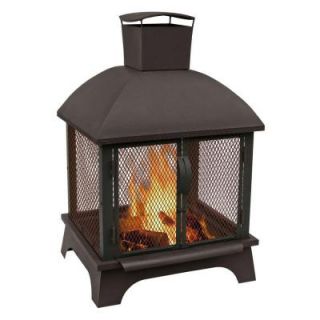 LANDMANN Redford 26 in. Wood Burning Outdoor Fireplace 25722