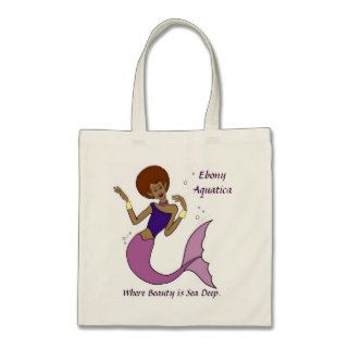 Ebony Aquatica Mermaid with Afro   Bag