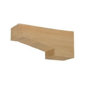 Fypon 16 in. x 7 1/4 in. x 3 1/4 in. Unfinished Wood Grain Texture Polyurethane Corbel COR16X7X3S