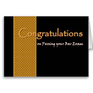 CUSTOM NAME Congratulations   Passing Bar Exam Greeting Card