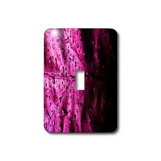 3dRose LLC lsp_36953_1 Pink Leaf Water Drops, Single Toggle Switch   Switch Plates  