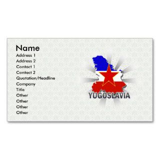 Yugoslavia Flag Map 2.0 Business Cards