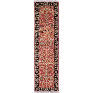 Hand knotted Deadhorse Red New Zealand Wool Rug (2'6 x 10') Surya Runner Rugs