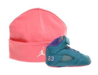 Jordan 5 Retro (GP) Infants Basketball Shoes Tropical Teal/White Digital Pink Court Purple 552494 307 Shoes