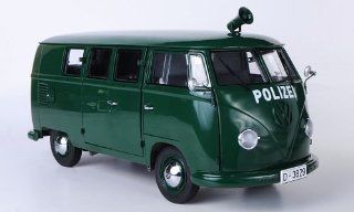 VW T1 bus, police, green , Model Car, Ready made, Sun star 112 Sun star Toys & Games