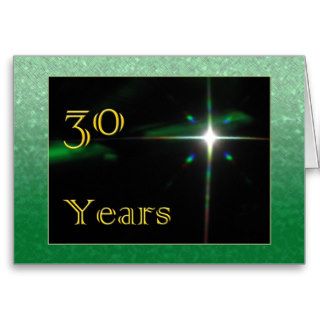 Employee 30th Anniversary Shining Star Cards