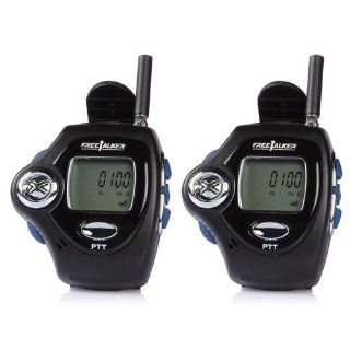 Freetalker RD 820B Portable Auto Squelch Walkie Talkie Two Way Radio Watch for Outdoor Sport Hiking, 462MHZ, black, 2pcs  Frs Two Way Radios 