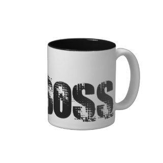 Cool Father's Day gift mug, The Boss. Grunge.
