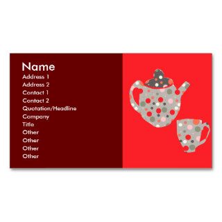 Tea Party Business Card Template