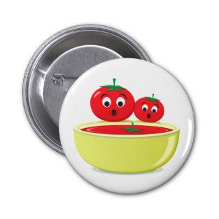 Tomato falling into tomato soup food button