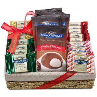Golden State Fruit Ghirardelli Chocolate Squares Assortment and Hot Chocolate Gift Basket  Gourmet Chocolate Gifts  Grocery & Gourmet Food