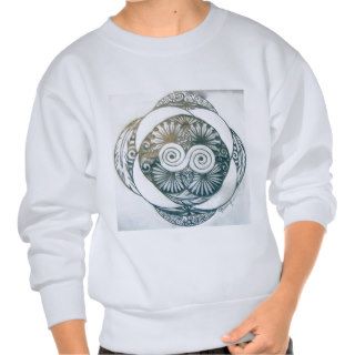 Native American Feather Design Pull Over Sweatshirt