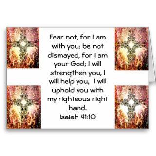Bible Verses Inspirational Quote Isaiah 4110 Greeting Cards