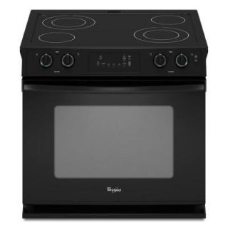 Whirlpool 4.5 cu. ft. Drop In Electric Range with Self Cleaning Oven in Black WDE350LVB