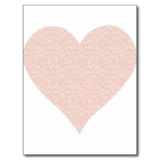 Valentines modern heart post cards