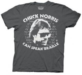 Chuck Norris Can Speak Braille T Shirt, XXXL Clothing