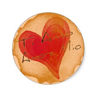 Ti Amo Amore Mio Round Sticker