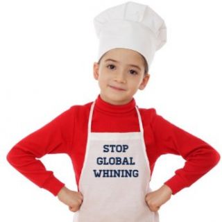 Mashed Clothing Stop Global Whining Toddler White Apron & Chef Hat Clothing
