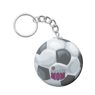 Soccer Mom Logo and Soccer Ball Keychains