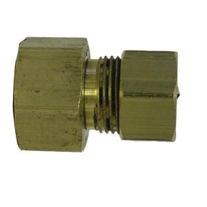 Watts 1/2 in. x 3/8 in. Brass Female Compression x Compression Adapter LF A230