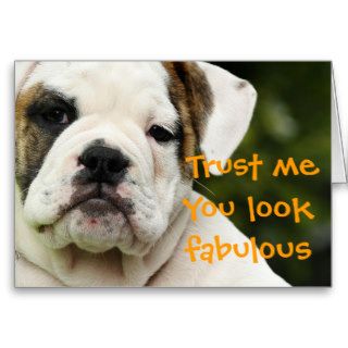 Bulldog puppy funny birthday card