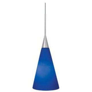 Alico Lighting FRPC1700 7 16M Pendant, Matte Satin Nickel Finish with Cobalt Blue Glass Shades   Ceiling Pendant Fixtures  