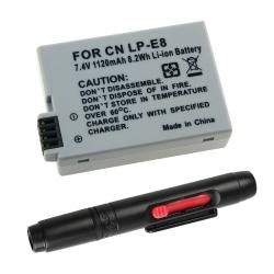 Battery/ Camera Lens Cleaning Pen Kit for Canon LP E8 T2i SLR Rebel Eforcity Camera Batteries & Chargers