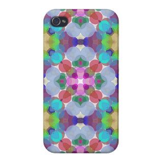 Trendy Chic Polka Dots Mosaic Kaleidoscope Pattern iPhone 4/4S Cover