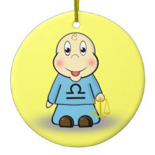 Libra Cartoon Zodiac Hanging Ornament