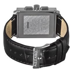Azzaro Men's 'Legend Rectangular Chrono' Black Strap Retrograde Watch Azzaro Men's More Brands Watches