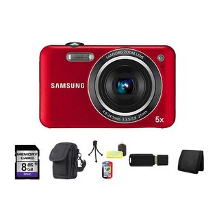 Samsung ST71 14.2MP Red Digital Camera 8GB Bundle Samsung Point & Shoot Cameras