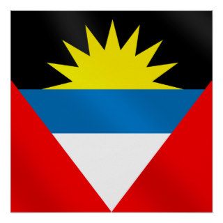 Antigua and Barbuda Caribbean Flag Poster