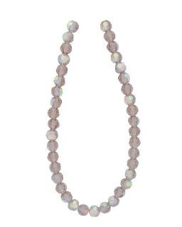 Tennessee Crafts 2665 Glass AB Finish Faceted Round 39 Piece Beads, 6mm, Light Amethyst