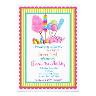 Candy Circus Invitations