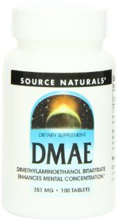 Source Naturals DMAE, 351mg, 100 Tablets Health & Personal Care