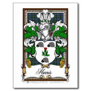 Harris Family Crest Post Card
