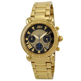 JBW Women's Goldtone Black Dial Chronograph Diamond Watch JBW Women's More Brands Watches